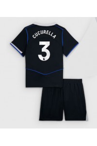Chelsea Marc Cucurella #3 Jalkapallovaatteet Lasten Kolmas peliasu 2025-26 Lyhythihainen (+ Lyhyet housut)